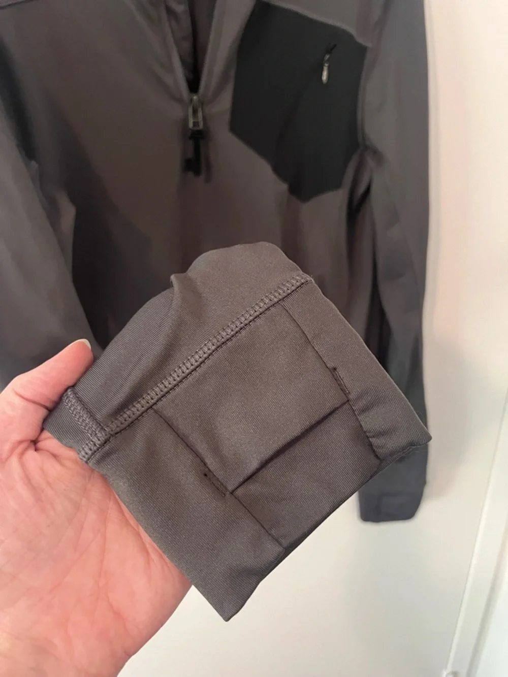 Obermeyer Flex Mens Quarter Zip Gun Powder Gray Technical Base Layer Small